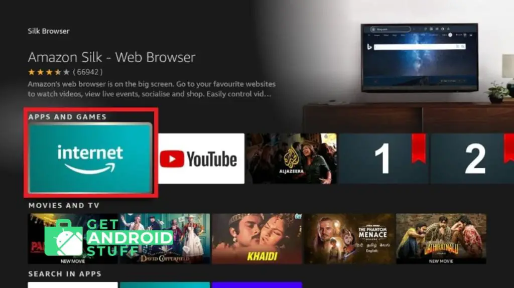 Install Silk web browser on Fire TV