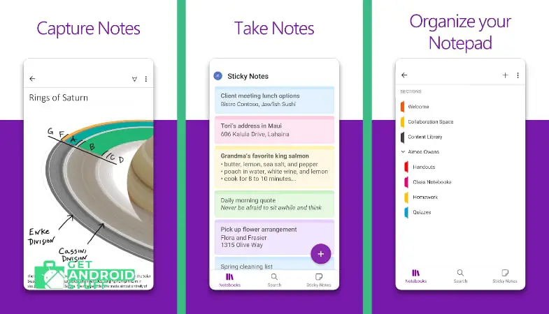 Microsoft OneNote app for android