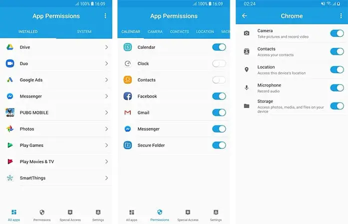 Permission manager app for android