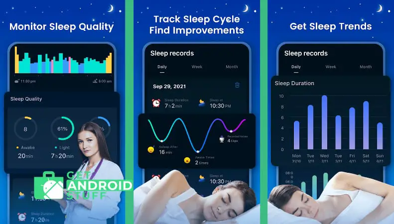Screenshot of Sleep Monitor- Sleep Recorder &Sleep Cycle Tracker app